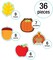 Carson Dellosa 36PC Fall Decor, Colorful Cardstock Acorns, Pumpkin, Autumn Leaves, Turkey, and Apple Cutouts for Classroom, Posterboard, Bulletin Board, Halloween and Thanksgiving Decorations